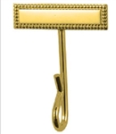 Whistle Holder: 24k Gold Plated Bar with Hook