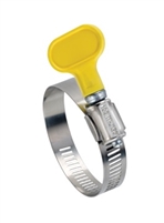 YELLOW PLASTIC KEY DRIVE HOSE CLAMP (TOOL LESS)