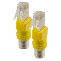 Rexford Tools Female F to RJ45 Plug 2pc