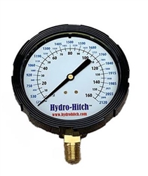 4" Glycerin Filled 0-160 PSI /0-2120 GPM Dual Read Gauge