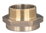 Rigid Brass Hex Adapter 1.5" F x 1.5" M