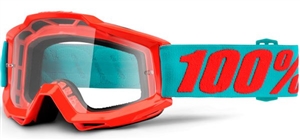 100% - Accuri Clear Lens Goggles- Passion Orange