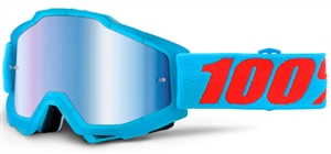 100% - Accuri Mirror Lens Goggle- Acidulous Cyan w/ Blue Mirror Lens