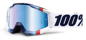 100% - Accuri Mirror Lens Goggle- White Crystal