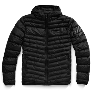 100% 2018 Delta 1 Puffer Hooded Full Zip Jacket - Black