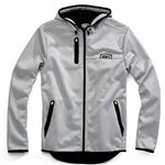 100% 2018 Mission Hooded Softshell Zip Jacket - Grey