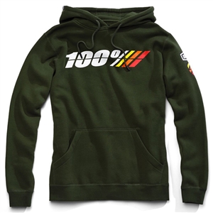 100% 2018 Motorrad Hooded Pullover Sweatshirt - Forrest Green