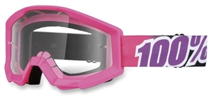 100% - Strata Clear Lens Goggle- Bubble Gum