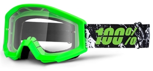 100% - Strata Clear Lens Goggle- Crafty Lime