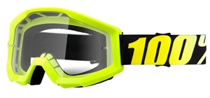 100% - Strata Clear Lens Goggle- Neon Yellow