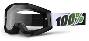 100% - Strata Clear Lens Goggle- Black/Lime