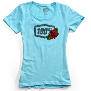 100% 2018 Womens Rose Tee - Ice Blue