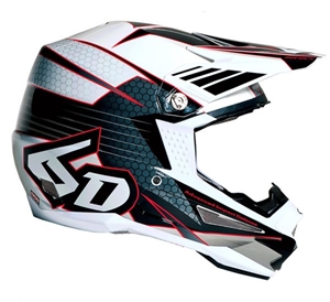 6D - ATR-1 Blade Helmet- White/Red