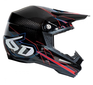 6D - ATR-1 Carbon Electric Helmet- Electric Red