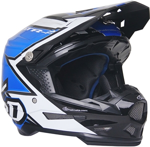 6D 2018 ATR-2 Strike Full Face Helmet - Blue/White