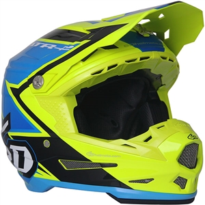 6D 2018 ATR-2 Strike Full Face Helmet - Yellow/Blue