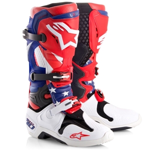 Alpinestars 2018 Tech 10 Nations LE Boots - Red/White/Blue