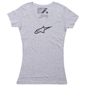 Alpinestars 2018 Womens Ageless V-Neck Tee - Gray Heather