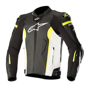 Alpinestars 2018 Missile Leather Jacket - Black/YellowFluo