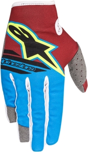 Alpinestars 2018 Radar Flight Gloves - Red/Aqua/Yellow