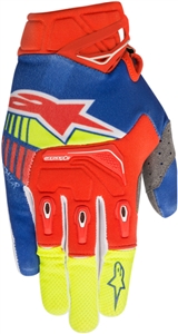 Alpinestars 2018 Techstar Gloves - Blue/Red/Yellow