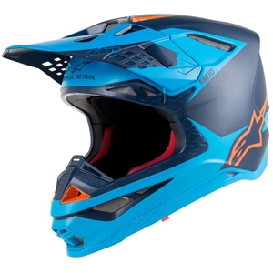 ALPINESTARS - SUPERTECH S-M10 HELMET BLACK/AQUA/ORANGE