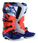 Alpinestars 2018 Tech 7 Troy Lee Designs Limited Edition Boots - Red Fluorescent/White/Blue