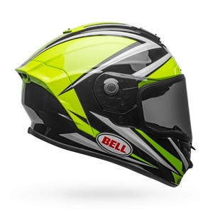 Bell 2017 MIPS Star Equipped Full Face Helmet - Gloss Hi-Viz Green/Black Torsion