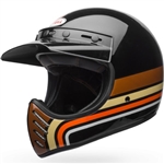 Bell 2018 Moto-3 Stripes Helmet - Black/Orange