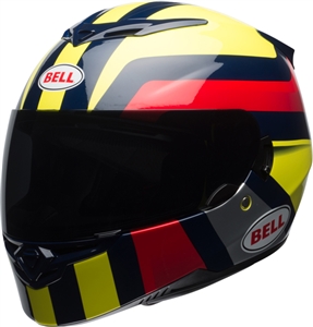 Bell 2017 RS-2 Empire Full Face Helmet - Gloss Hi-Viz Yellow/Navy/Red