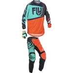 Fly Racing - 2017 Youth F-16 Combo- Orange/Teal