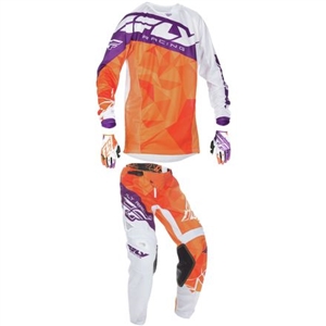 Fly Racing - 2017 Youth Kinetic Crux Combo- Orange/Purple