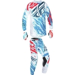 Fly Racing - 2017 Youth Kinetic Relapse Combo- Red/White/Blue
