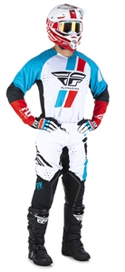 FLY RACING - EVOLUTION DST JERSEY, PANT COMBO Red/White/Blue