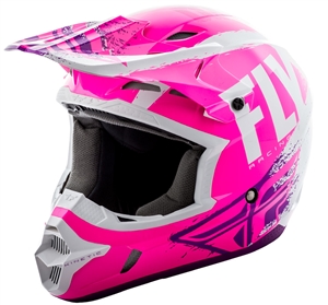 Fly Racing 2018 Kinetic Burnish Full Face Helmet - Neon Pink/White/Purple