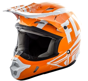 Fly Racing 2018 Kinetic Burnish Full Face Helmet - Orange/White/Grey