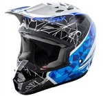 Fly Racing 2018 Kinetic Crux Full Face Helmet - White/Black/Blue