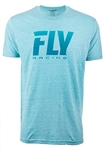 Fly Racing 2018 Logo Fade Tee - Aqua
