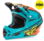 Fly Racing 2017 MTB Werx Rival MIPS Full Face Helmet - Teal/Orange/Black