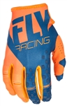 Fly Racing 2017 MTB Youth Kinetic Gloves - Orange/Navy