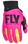 Fly Racing 2017 MTB Youth Pro Lite Gloves - Neon Pink/Hi-Vis