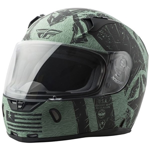 Fly Racing 2018 Revolt FS Liberator Helmet - Matte Black/Green