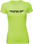 Fly Racing 2018 Womens Corporate Tee - Neon Yellow