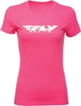 Fly Racing 2018 Womens Corporate Tee - Raspberry