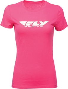 Fly Racing 2018 Womens Corporate Tee - Raspberry