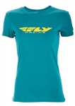 Fly Racing 2018 Womens Corporate Tee - Teal