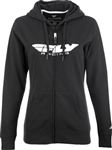 Fly Racing 2018 Womens Corp Zip Up Hoody - Black