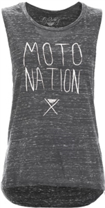 Fly Racing 2018 Womens Moto Nation Muscle Tee - Black Marble