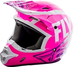 Fly Racing 2018 Youth Kinetic Burnish Full Face Helmet - Neon Pink/White/Purple