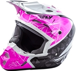 Fly Racing 2018 Youth Kinetic Crux Full Face Helmet - Pink/Black/White